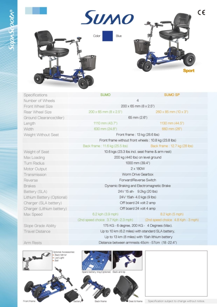 SupaScoota Mobility Scooter SUMO (SPARTAN)